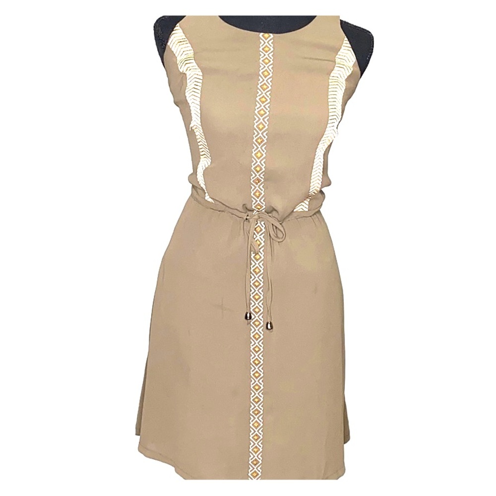 Olive green halter top dress